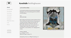 Desktop Screenshot of kunsthalle-recklinghausen.com